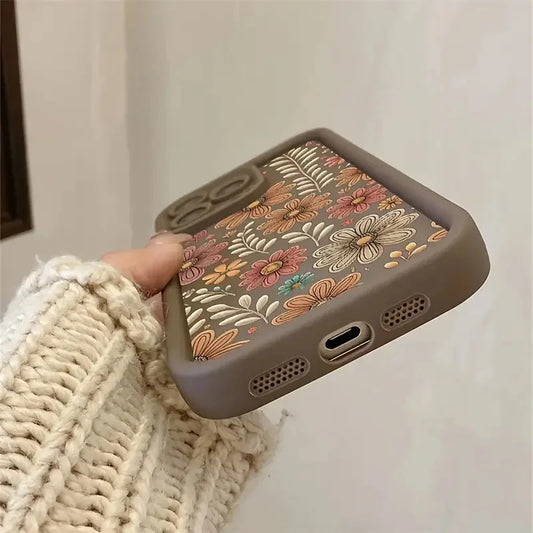 Floral Camera Protection iPhone Case
