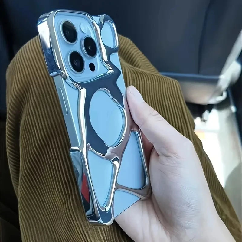Hollow Silver Magnetic Case