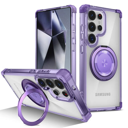 Magnetic Rotating Stand Transparent Case