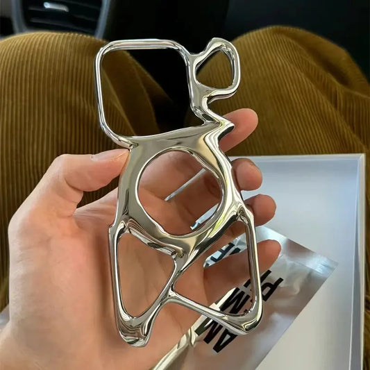 Hollow Silver Magnetic Case
