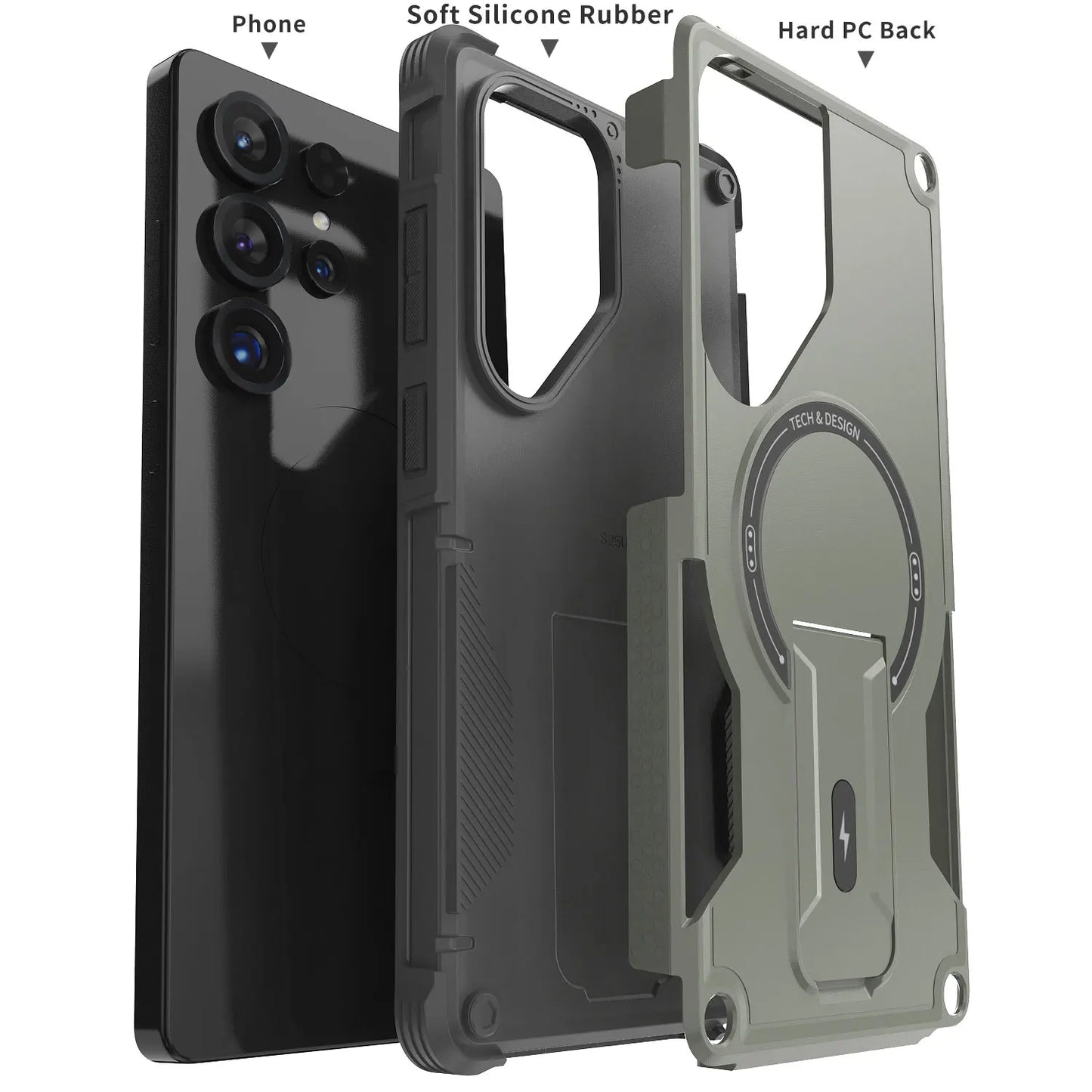 Protective Samsung S24 Kickstand Case