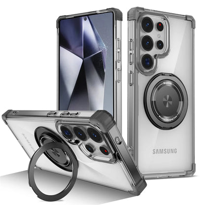 Magnetic Rotating Stand Transparent Case
