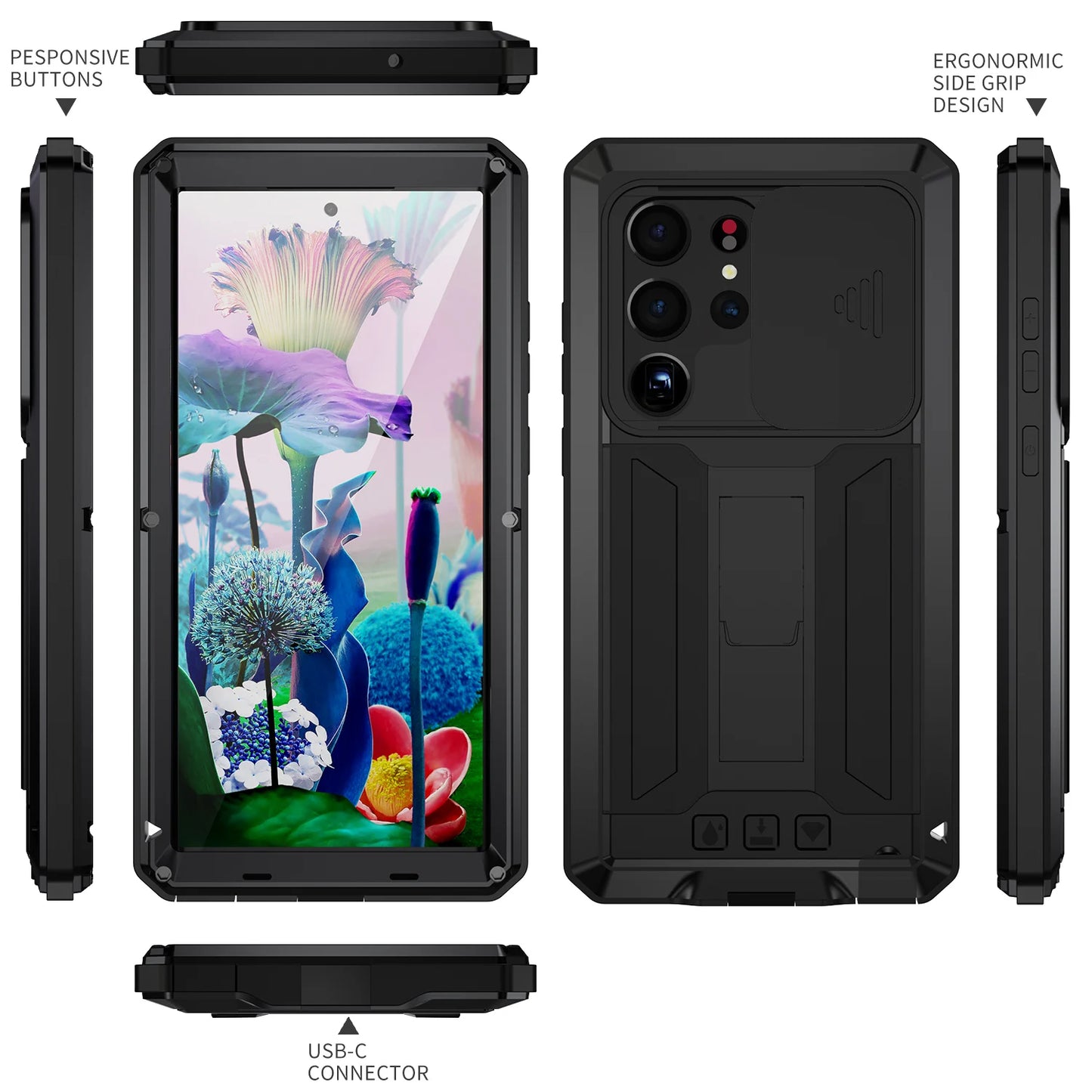 Rugged Kickstand Samsung Camera Case