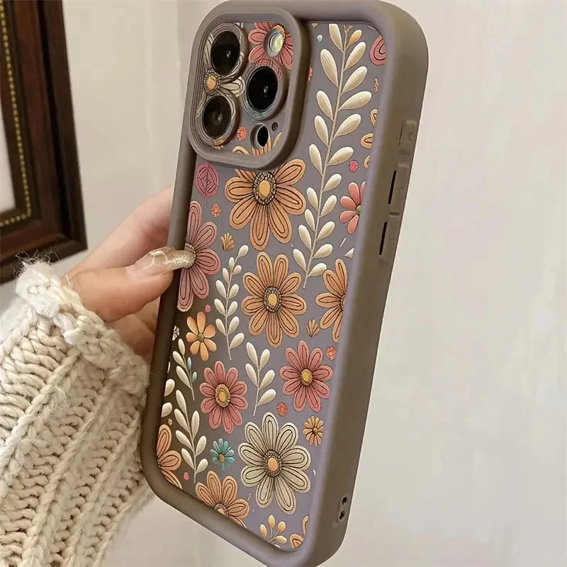 Floral Camera Protection iPhone Case